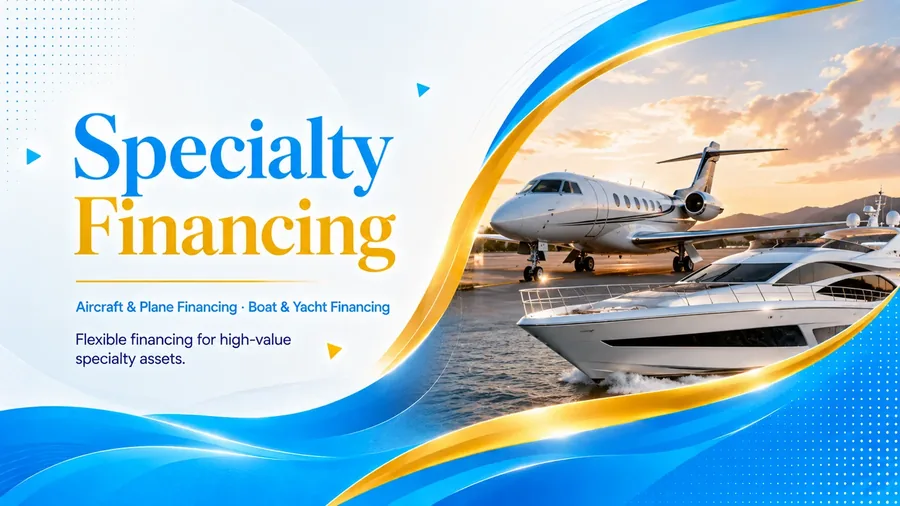 Specialty Financing — Aircraft & Plane, Boat & Yacht